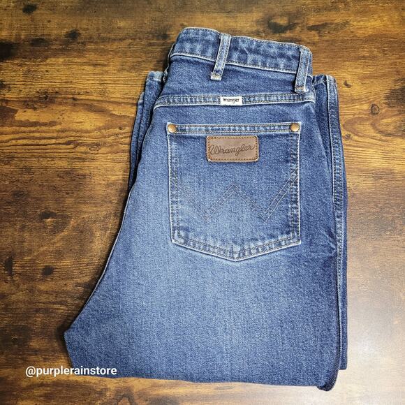 Vtg Wrangler Jeans 28x36 Westward Bootcut High Rise Medium Dark Wash Denim Y2K - Picture 3 of 11